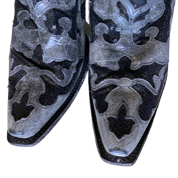 Corral Sequin Inlay Western Cowgirl Boots Snip Toe size 9.5 - Picture 14 of 16